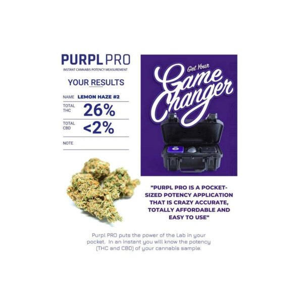 Purpl THC Testing Machine testing cannabis potency