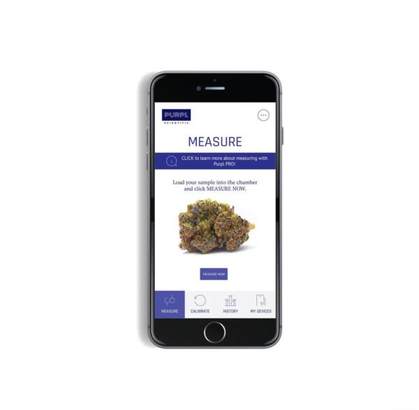 Purpl THC Testing Machine testing cannabis potency app