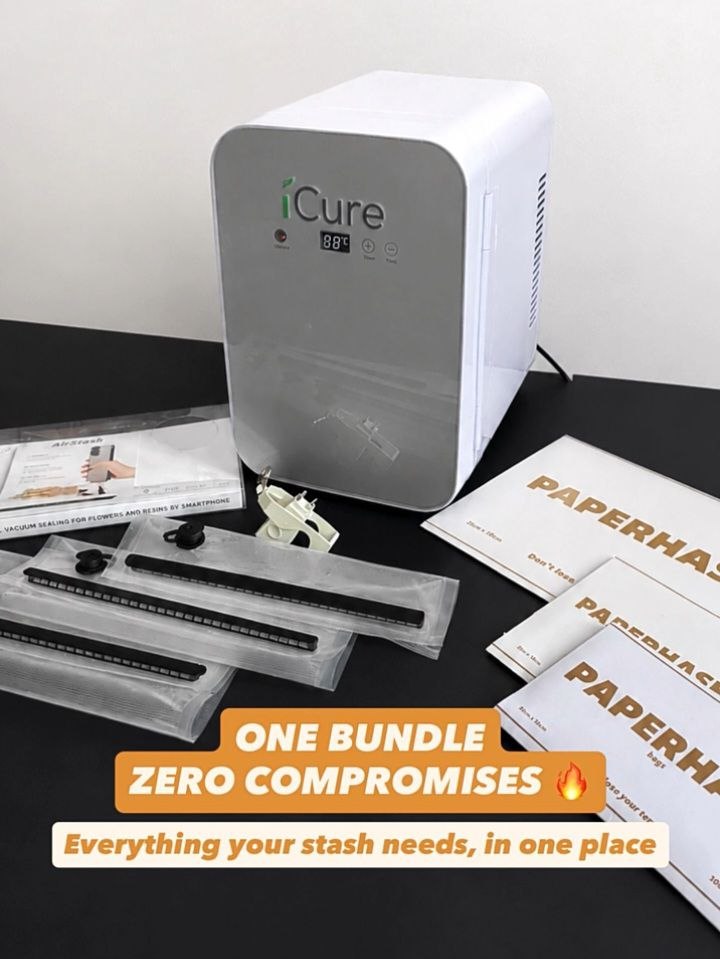 iCure Fridge + PaperHash + AirStash Ultimate Preservation Kit